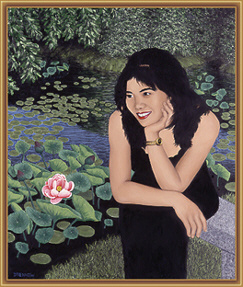 Portrait Painting of Hoa Hong, "Pink Lotus"