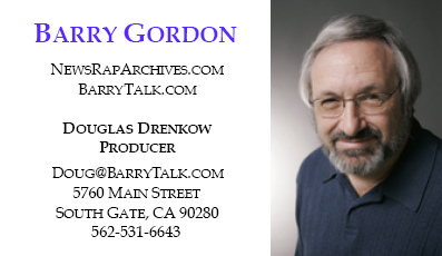 Business Card for NewsRap with Barry Gordon