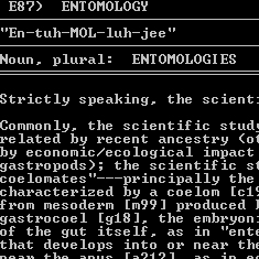Computerized Dictionary of Entomology entry