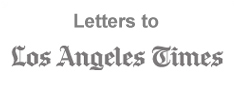 Letters to "Los Angeles Times" logo