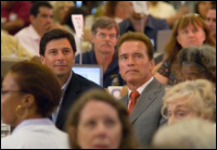 Fabian Nunez & Arnold Schwarzenegger at CaliforniaSpeaks