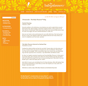 The Baby Planners Blog page