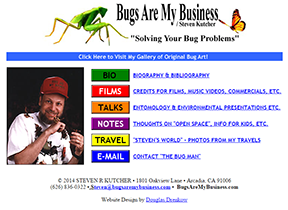 Bugs Are My Business home page